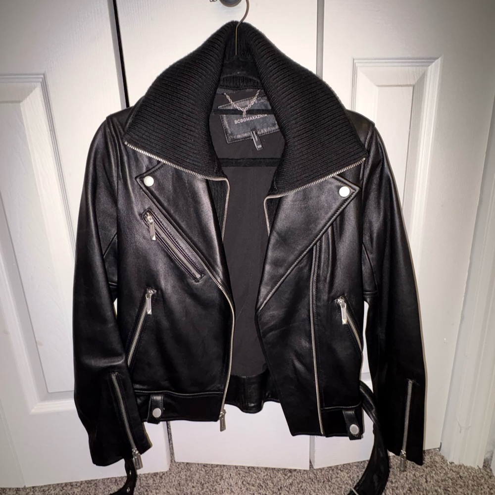 BCBGMaxAzria Black Leather Jacket